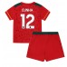 Wolves Matheus Cunha #12 Replika Babykläder Borta matchkläder barn 2023-24 Korta ärmar (+ Korta byxor)